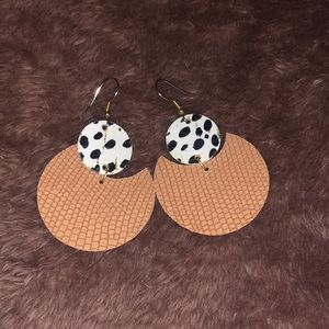 Never worn cork earrings